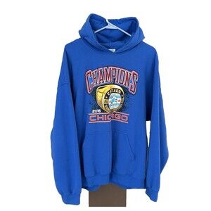 Chicago 2016 Hoodie Sweatshirt Men XL World Champions Ring Blue VNTG Rare